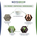 NOVOGREEN 6oz White Compostable Bagasse Bowls – Heavy-Duty, Round, Pack of 50 – Eco-Friendly Biodegradable Tableware for Parties, Events, and Everyday Use