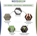 NOVOGREEN 12oz White Compostable Bagasse Bowls – Heavy-Duty, Round, Pack of 50 – Eco-Friendly Biodegradable Tableware for Parties, Events, and Everyday Use