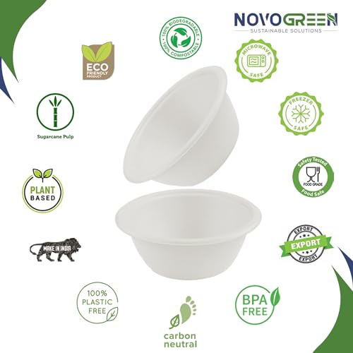 16oz (470 ml) Heavy Duty Compostable Bagasse Bowls