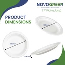 7" Heavy Duty Compostable Bagasse Plates 