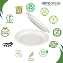 7" Heavy Duty Compostable Bagasse Plates 