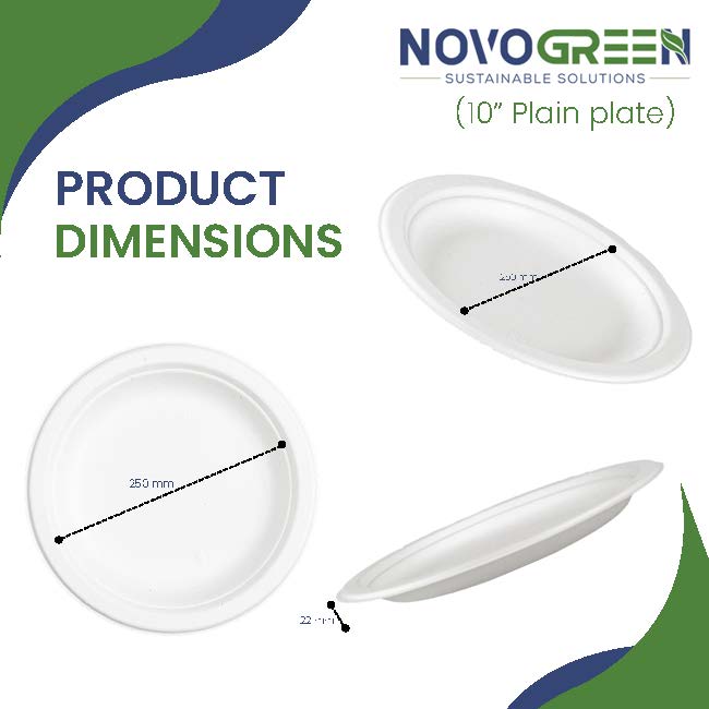 10" Heavy Duty Compostable Bagasse Plates