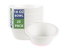16oz (470 ml) Heavy Duty Compostable Bagasse Bowls