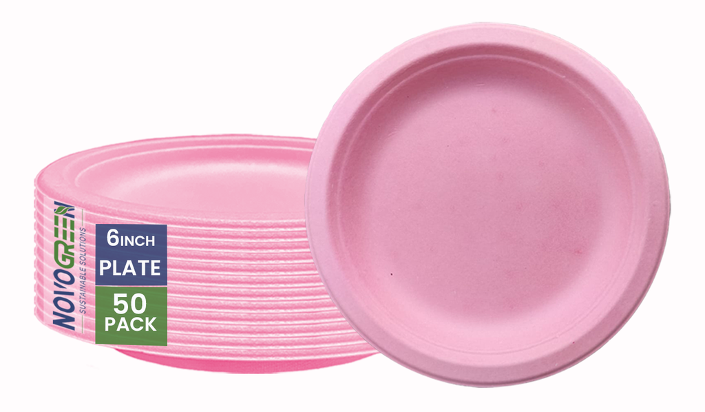 6" Heavy Duty Compostable Bagasse Plates