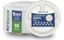 9" 3 Compartment Heavy Duty Compostable Bagasse Plates