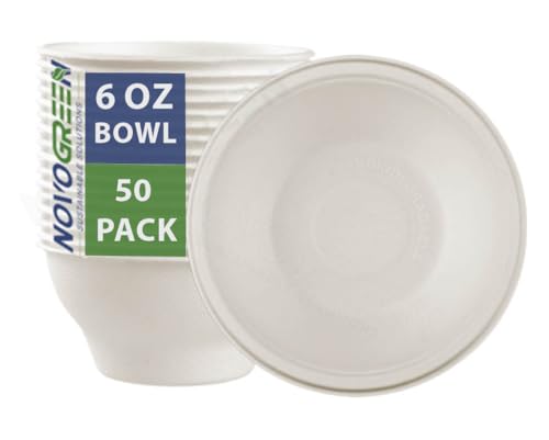 6oz (180 ml) Heavy Duty Compostable Bagasse Bowls