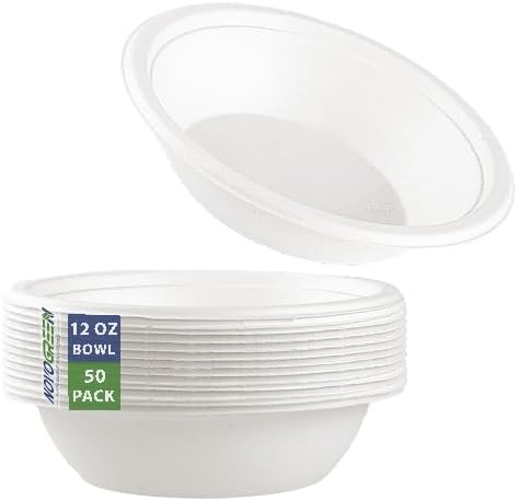 12oz (360 ml) Heavy Duty Compostable Bagasse Bowls