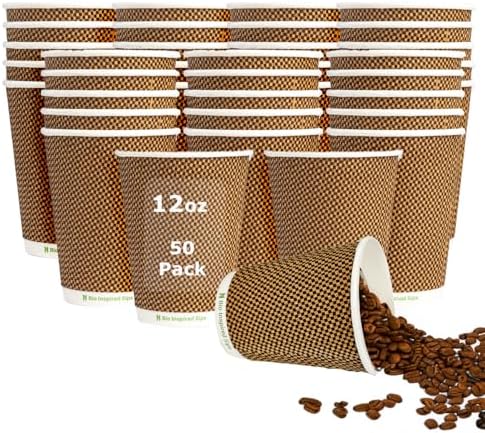 12oz Ripple Wall Paper Cups - PLA coating